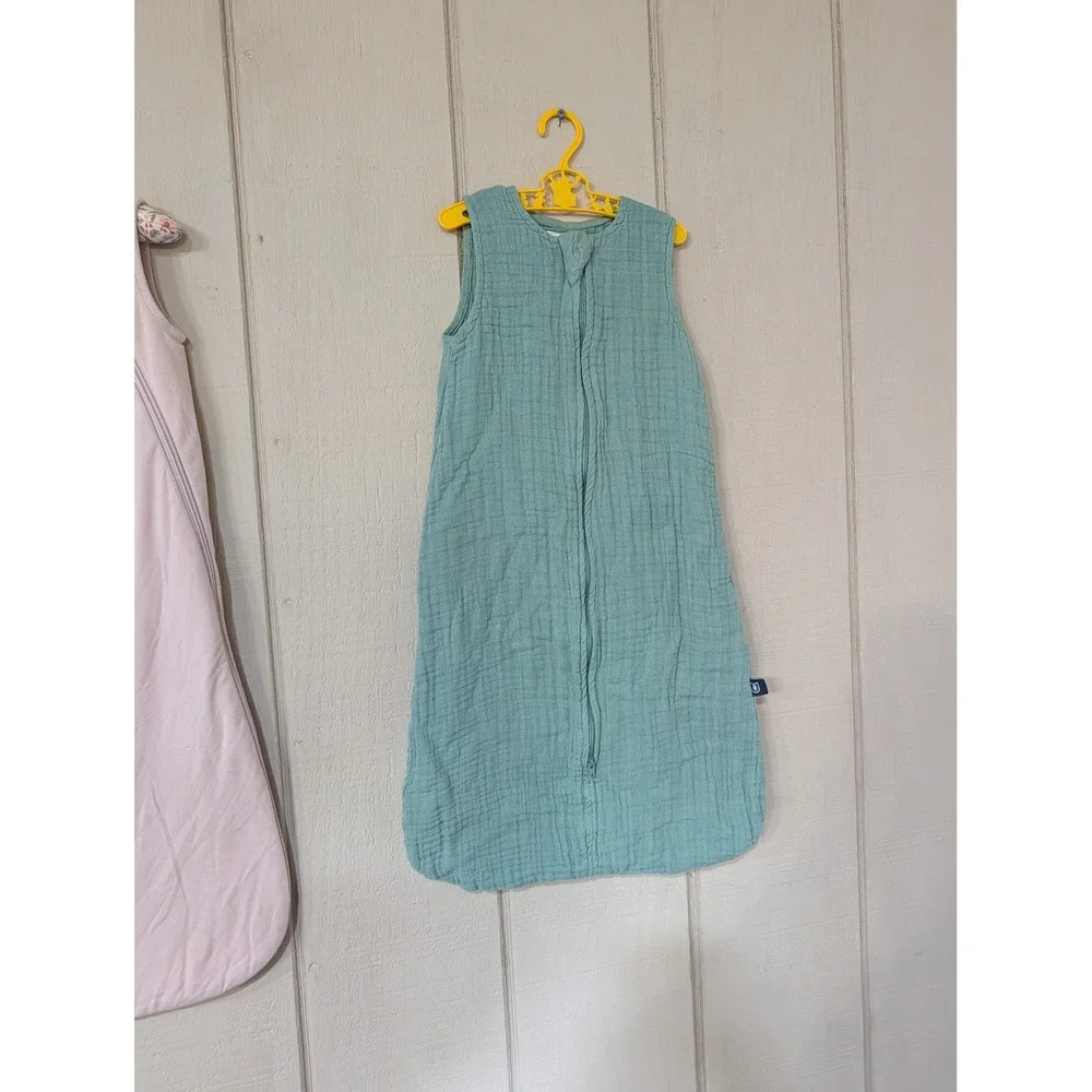 Kyte Baby Uni Organics Sleep Sack Bundle‎ Pink 1.0 TOG Green Muslin 6-12 M Small